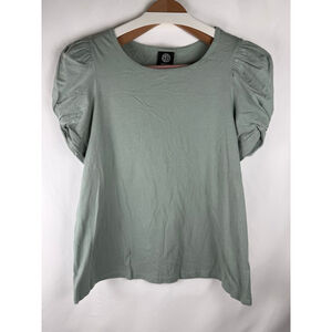 NWT Women's Boboau Green Puff Sleeve Top Plus Size 0X